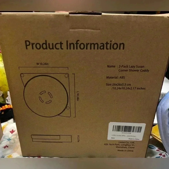 LAMU Corner Shower Caddy 2 Pack Lazy Susan Shower Organizer 360° Rotating NEW!! - Picture 3 of 3